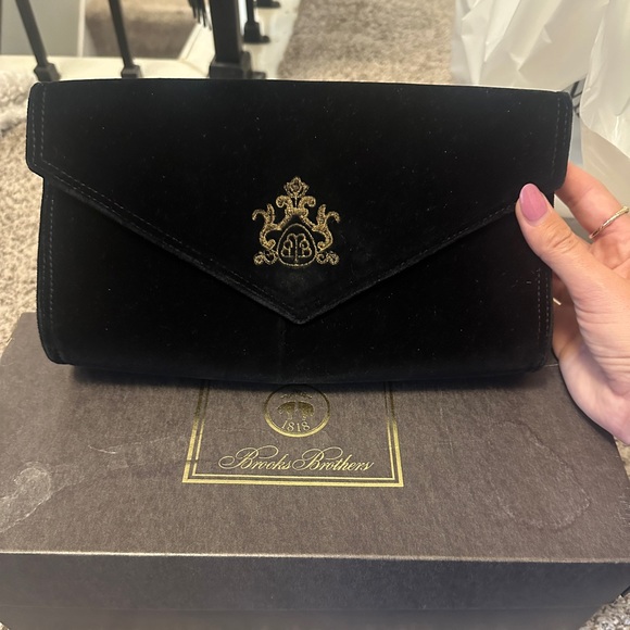 Brooks Brothers Handbags - Brooks Brothers Velvet Clutch